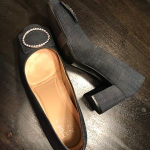 Blue Denim Naturalizer 2.5" Block Heel Size 9